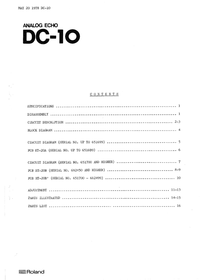 Roland DC-10 Operating and maintenance manual