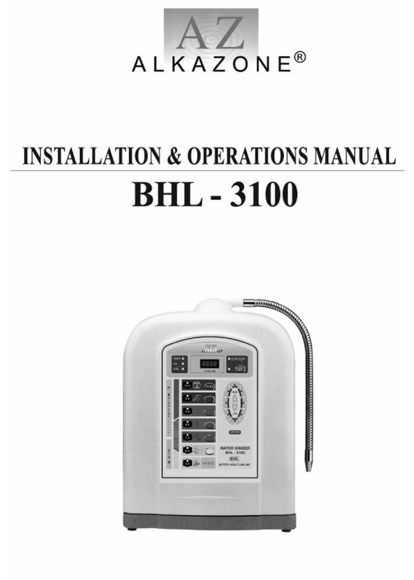 AlkaZone BHL-3100 Installation & operating instructions