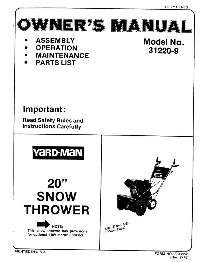 Yard-Man 31220-9 User manual Yard-Man 31220-9 User manual