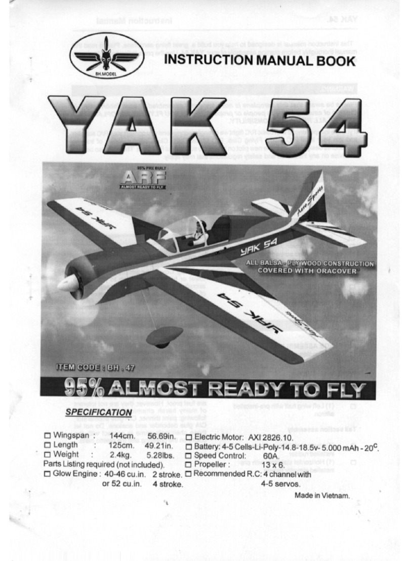 BH Model YAK 54 BH.47 Instruction manual book
