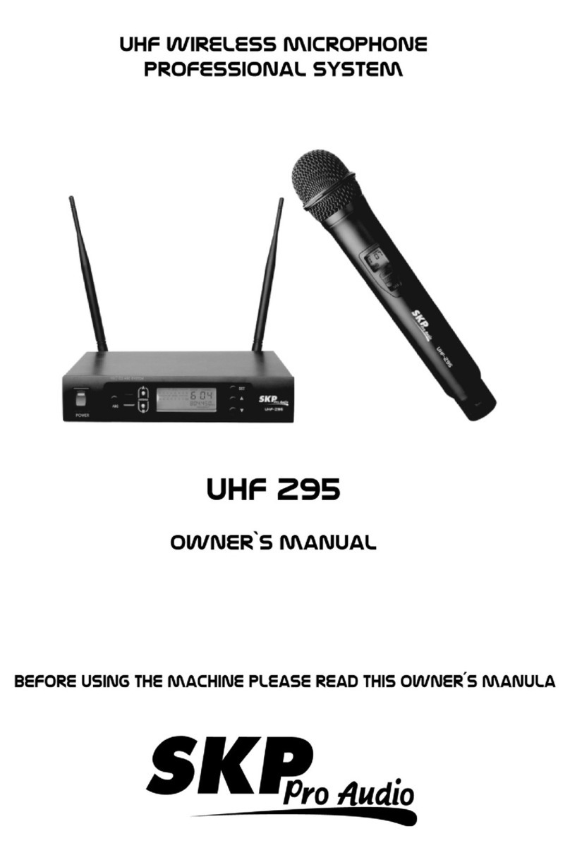 SKP Pro Audio UHF 295 User manual