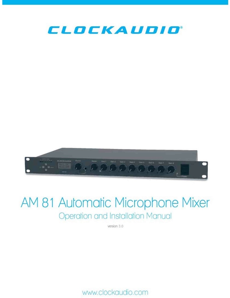Clockaudio AM 81 Operation and installation manual