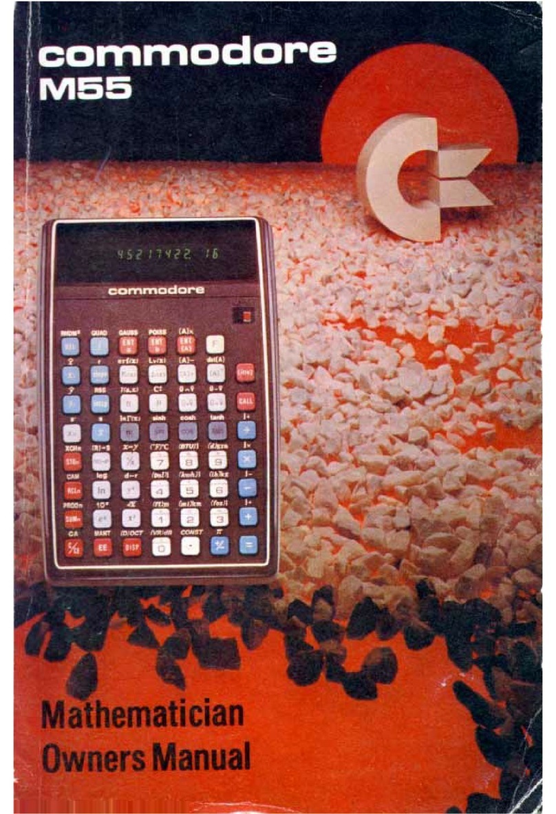 Commodore M55 owner's manual