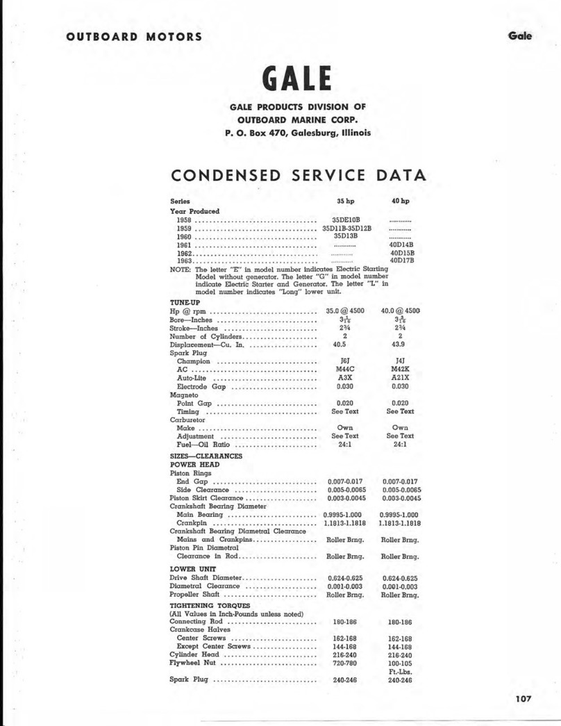 Gale 35DE10B Service manual