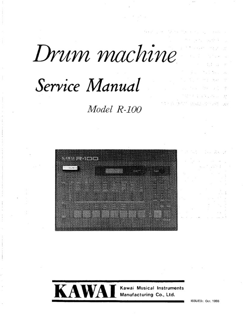 Kawai Digital Drum Machine R100 Service manual