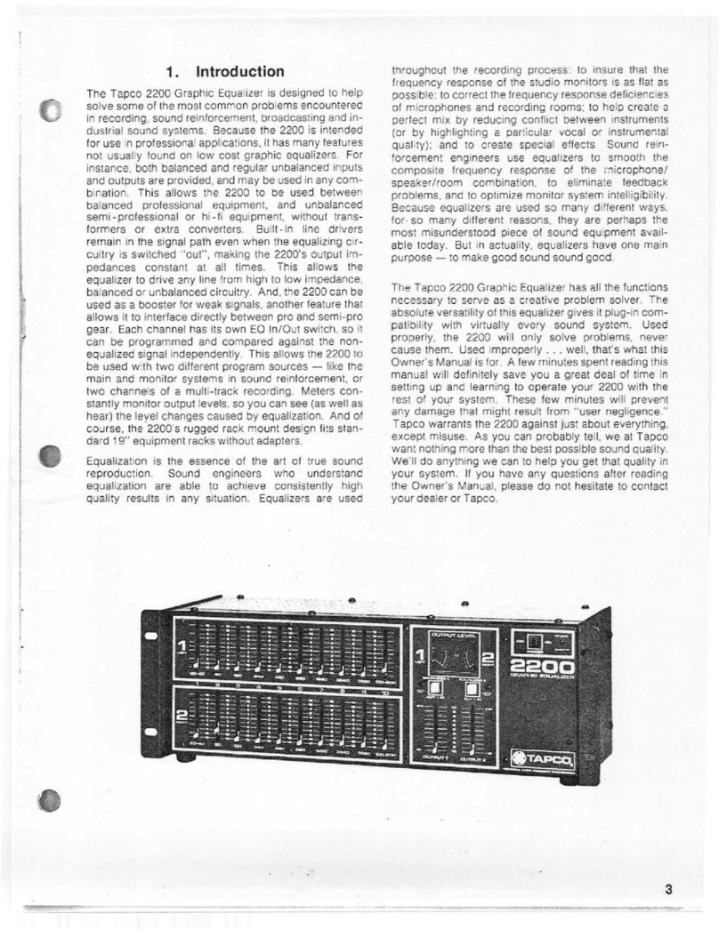 Tapco 2200 user manual