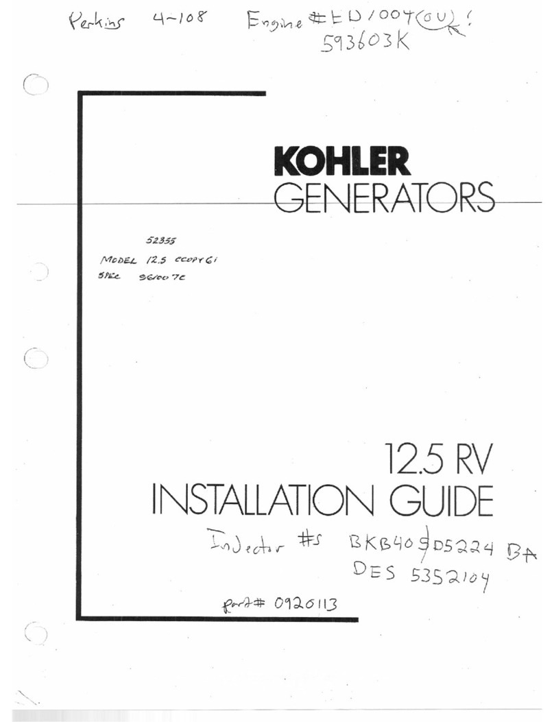Kohler 12.5 RV installation guide