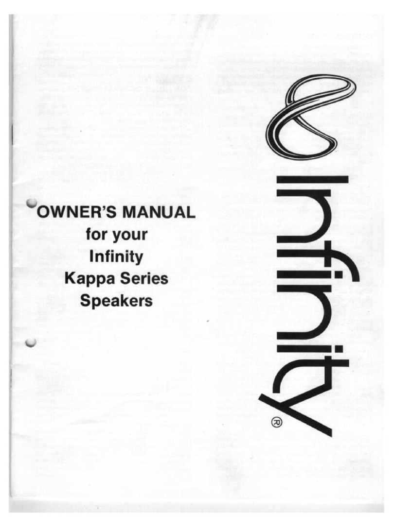 Infinity kappa series owner's manual