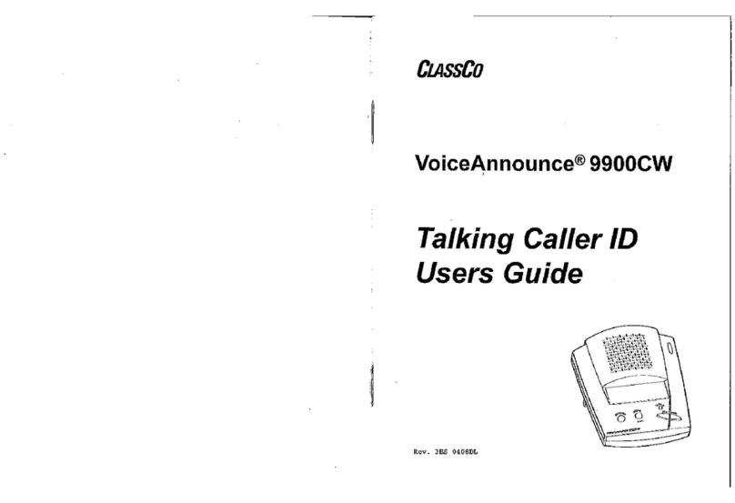 ClassCo VoiceAnnounce 9900CW User manual