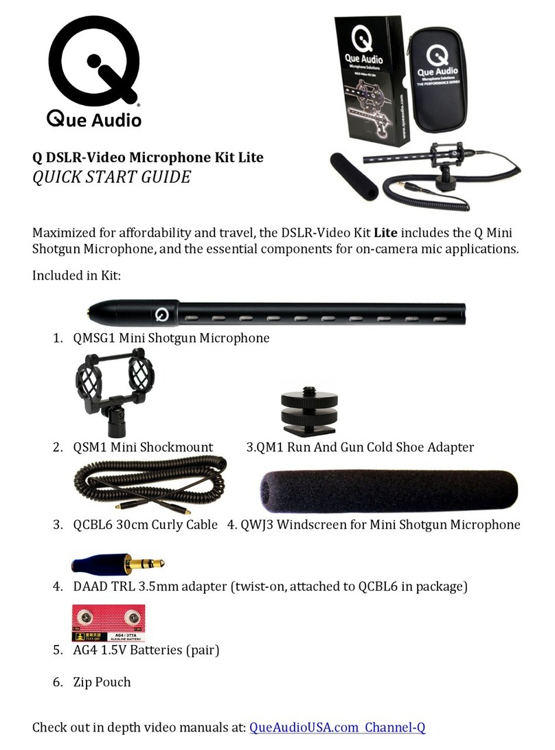 Que Audio Q DSLR-Video quick start guide