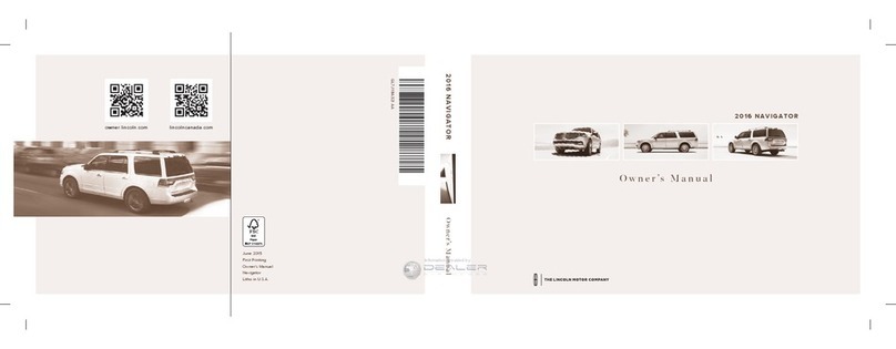 Lincoln 2016 Navigator Series User manual