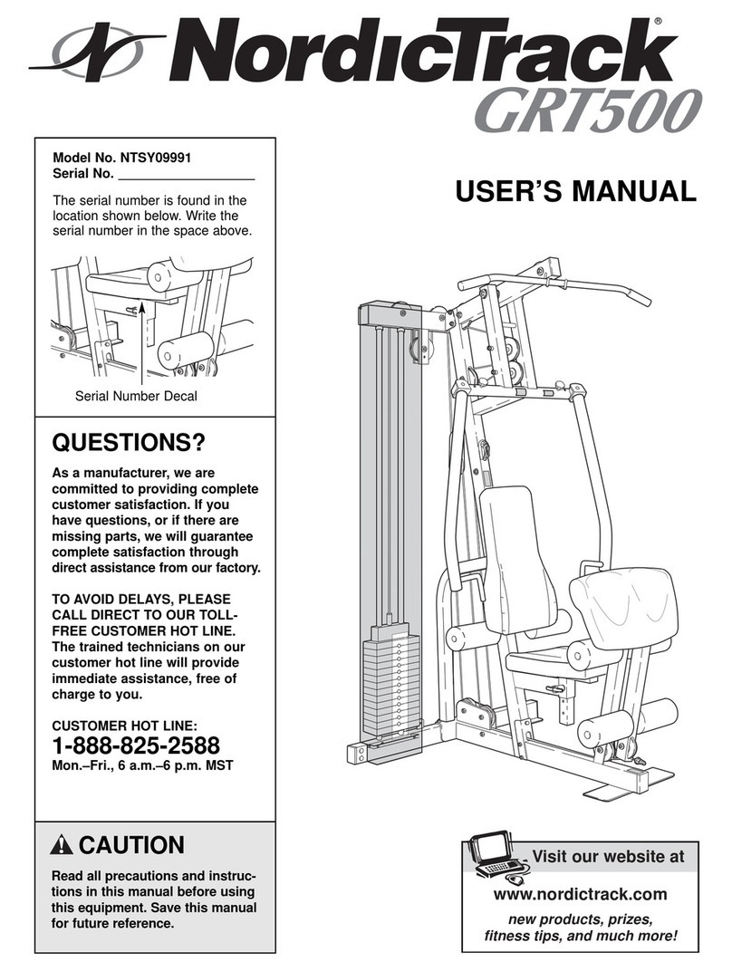 NordicTrack GRT500 NTSY09991 User manual