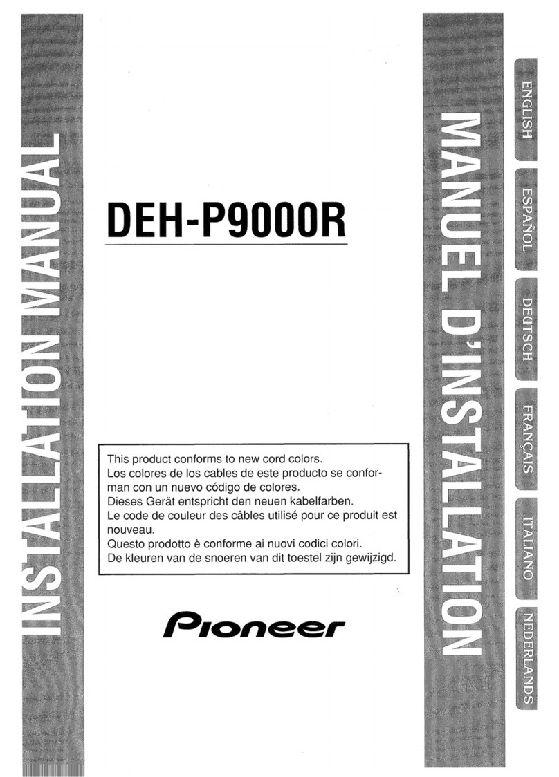 Pioneer DEH-P9000R installation manual