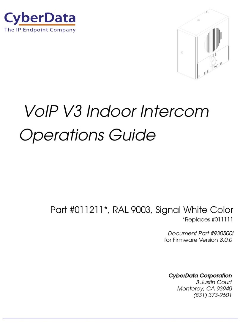CyberData 011211x User manual