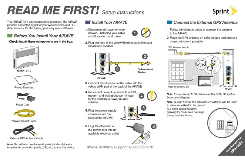 Sprint AIRAVE 2.5+ Setup instructions