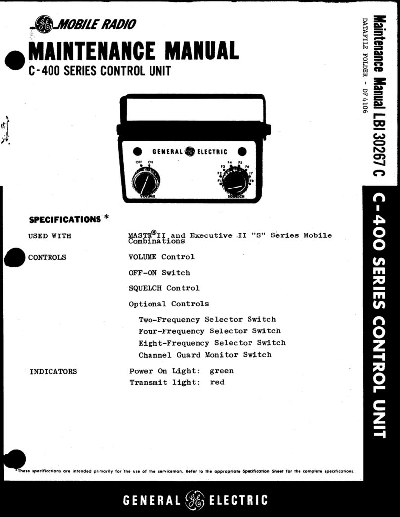 GE C-400 Series Maintenance manual