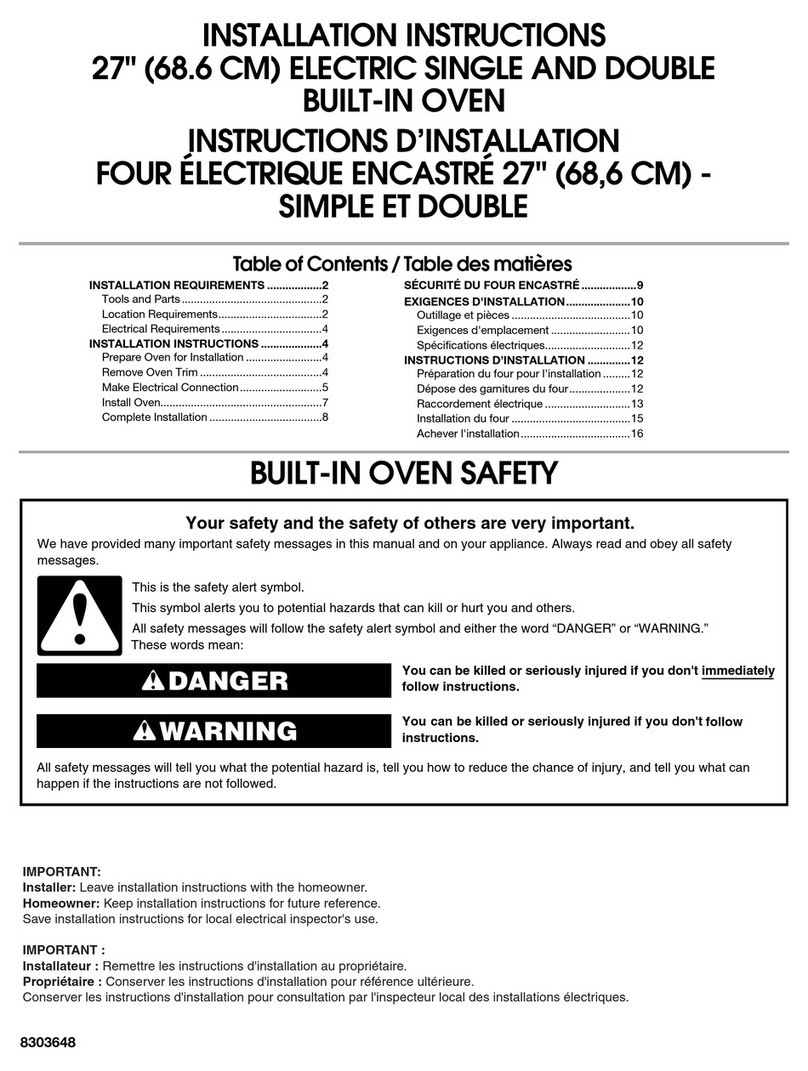 Whirlpool GBD277PR installation instructions