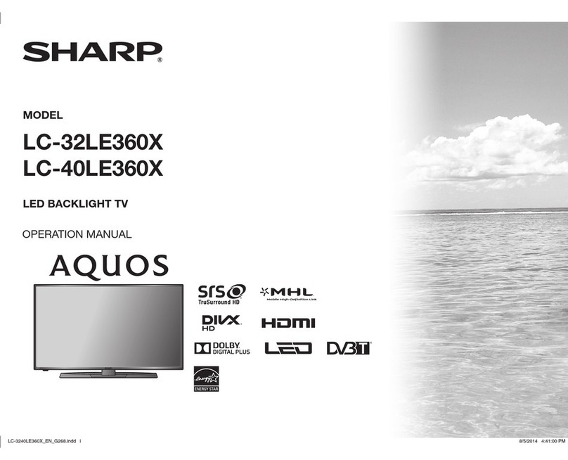 Sharp LC-40LE360X User manual