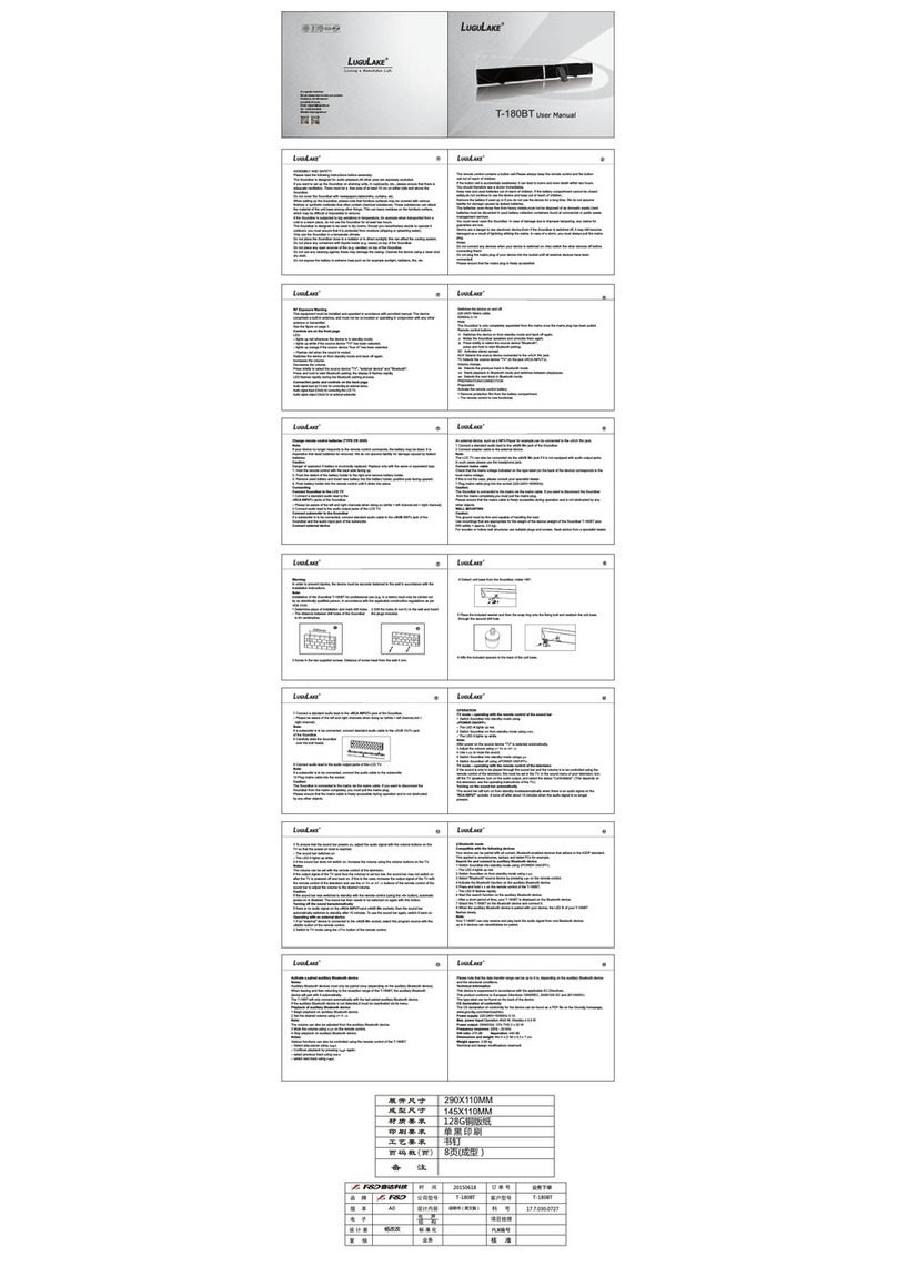 LuguLake T-180BT user manual