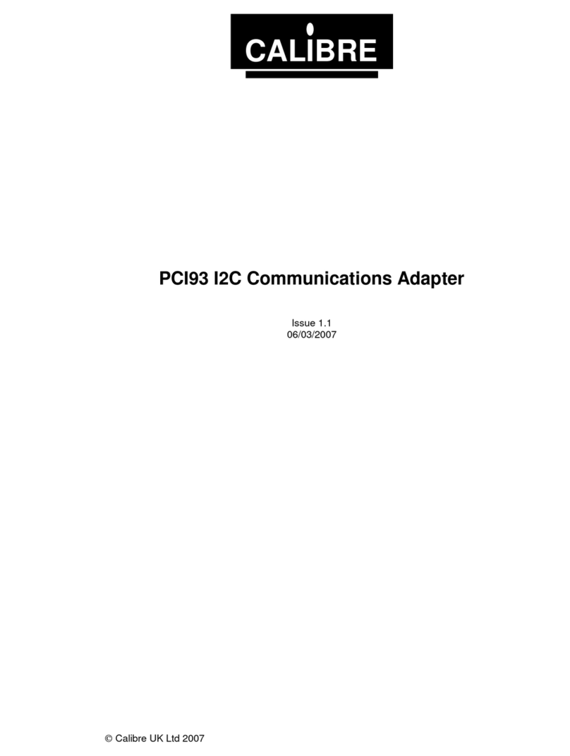 Calibre PCI93 I2C User manual