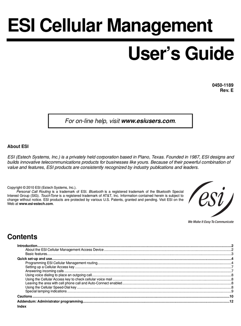 ESI Cellular Management Access Device user guide