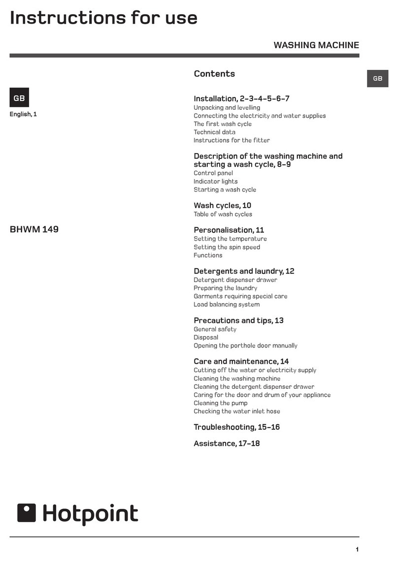Hotpoint BHWM 149 Instructions for use