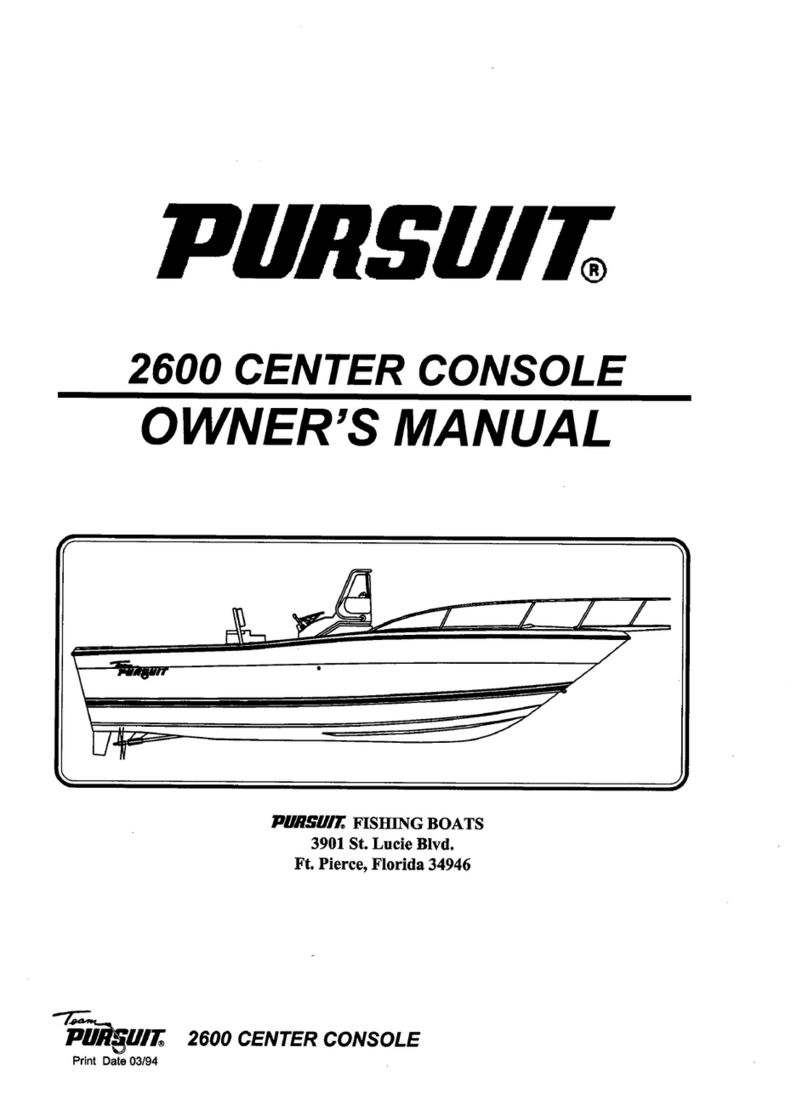 PURSUIT 1994 2600 Center Console User manual