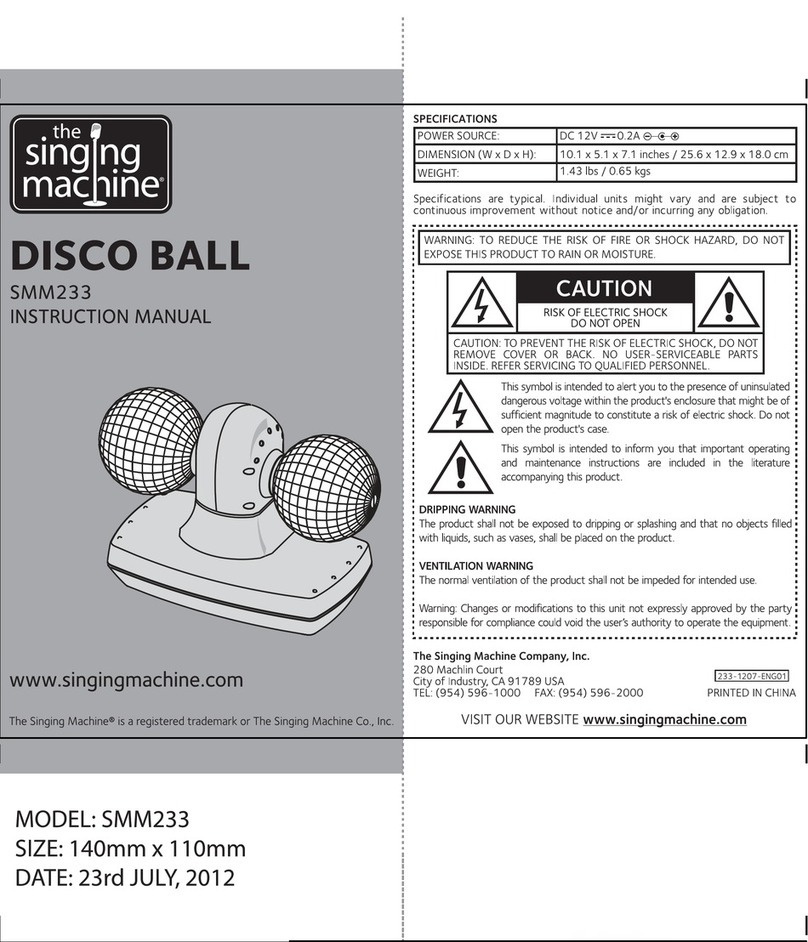 The Singing Machine SMM233 User manual