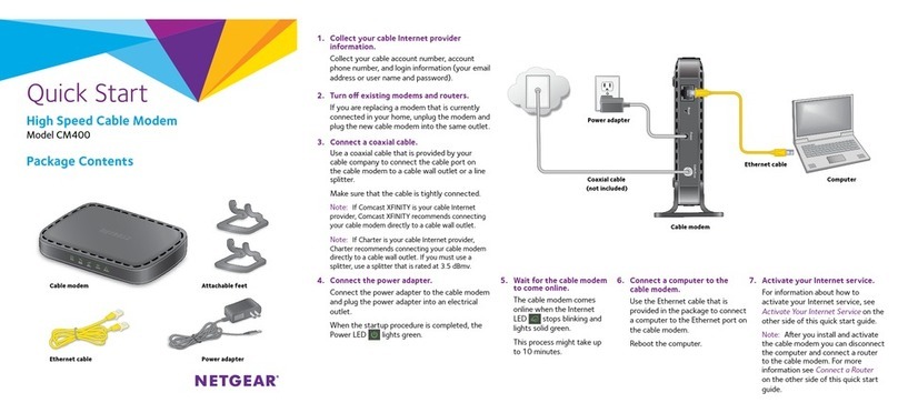 NETGEAR CM400 quick start