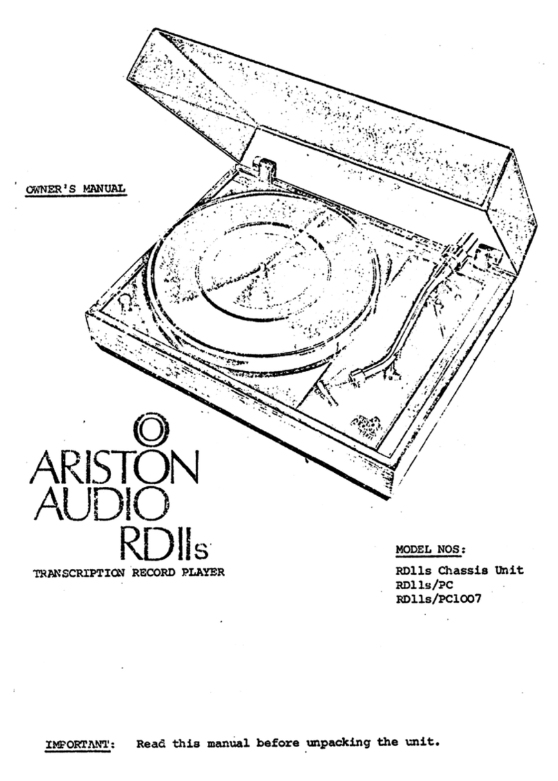 Ariston RD11s owner's manual