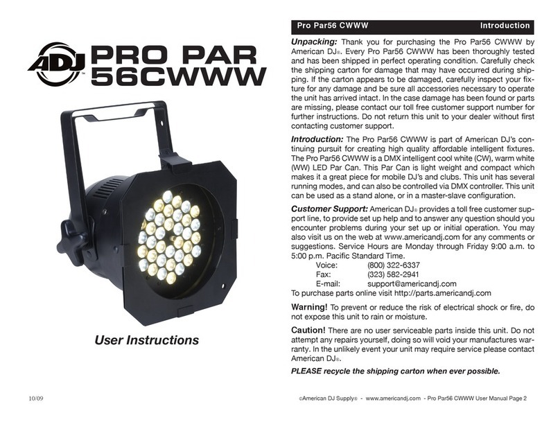 ADJ Pro Par56 CWWW User manual