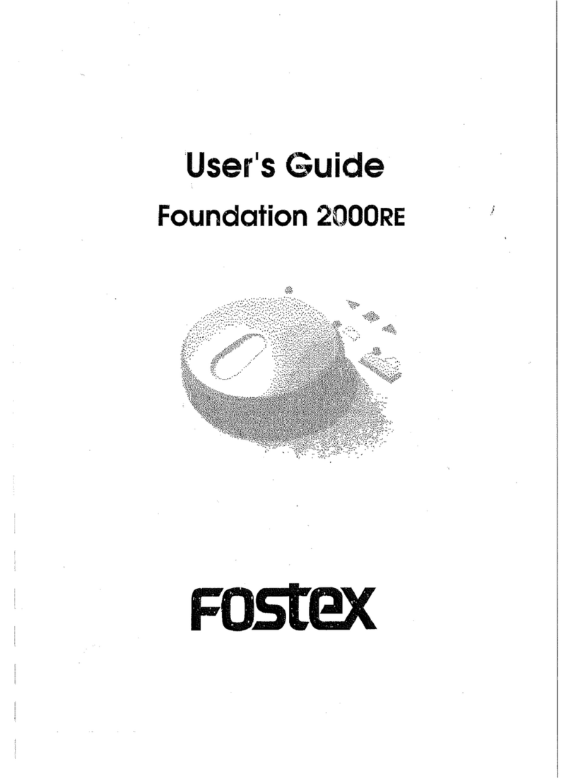 Fostex Foundation 2000RE User manual