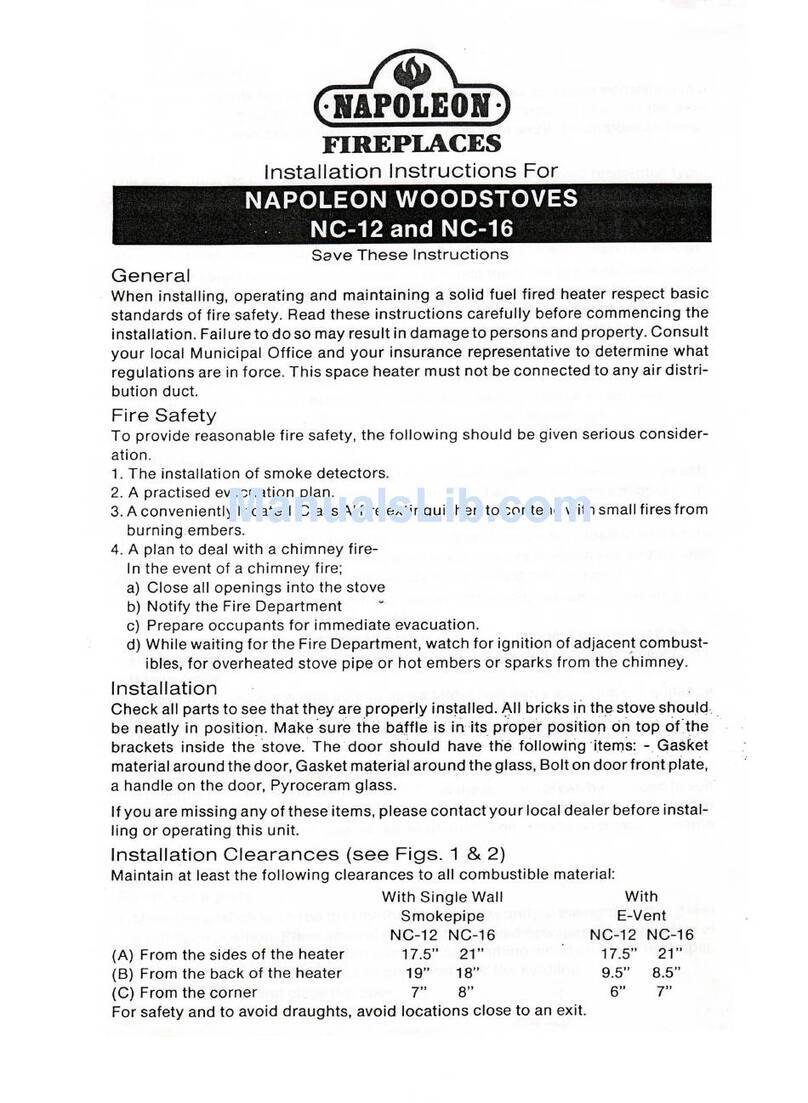 Napoleon NC-12 User manual