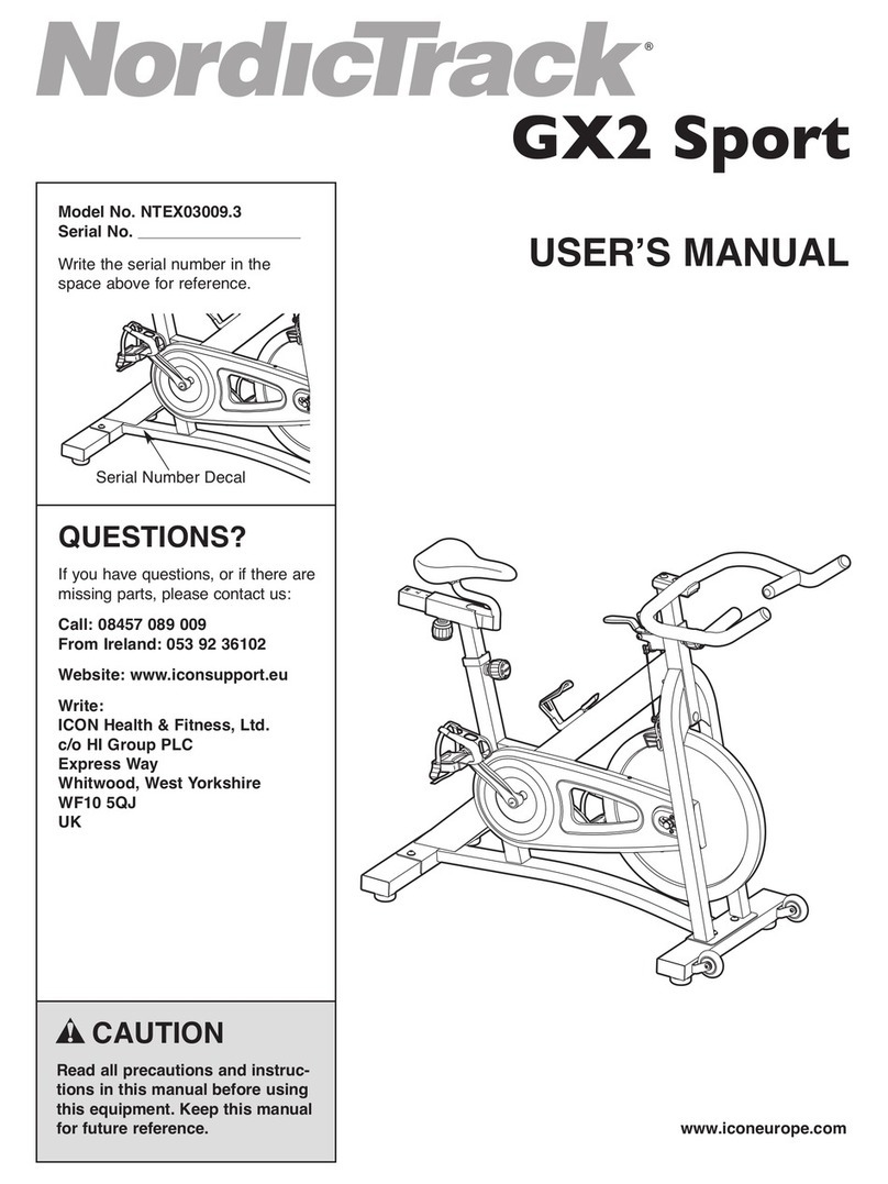 NordicTrack GX2 Sport NTEX03009.3 user manual
