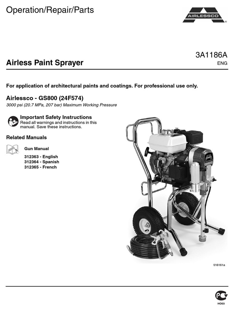 AIRLESSCO 3A1186A Use and care manual