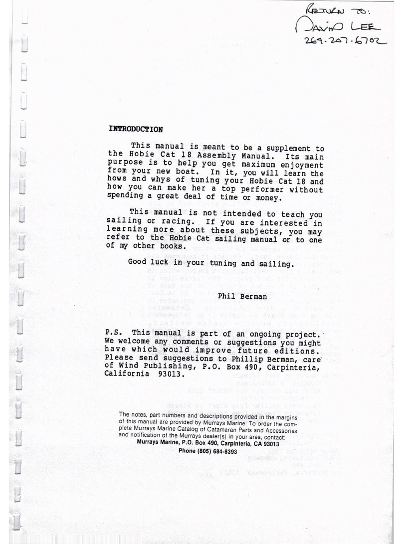 Hobie 18 User manual