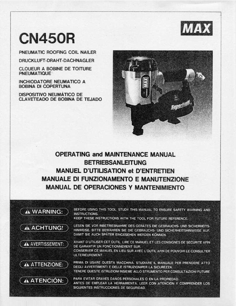 Max CN450R Operating instructions Max CN450R Operating instructions