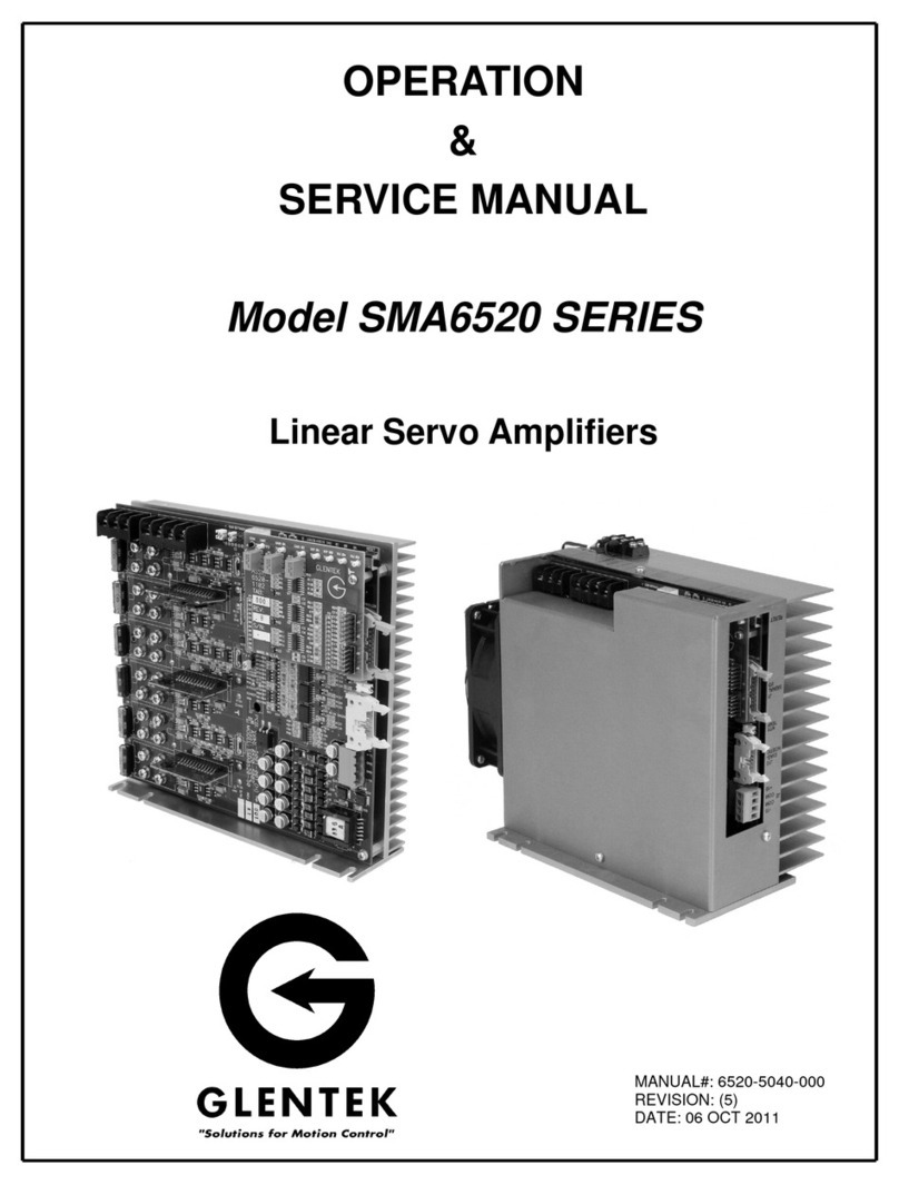 Glentek SMA6520 SERIES Installation and operating instructions