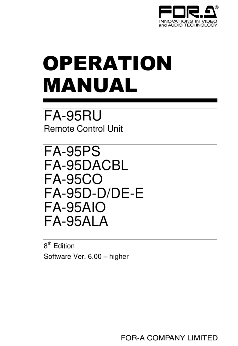 FOR-A FA-95RU User manual FOR-A FA-95RU User manual
