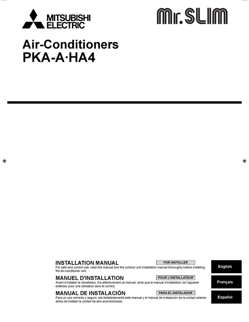 Mitsubishi Electric Mr.SLIM PKA-A18HA4 User manual