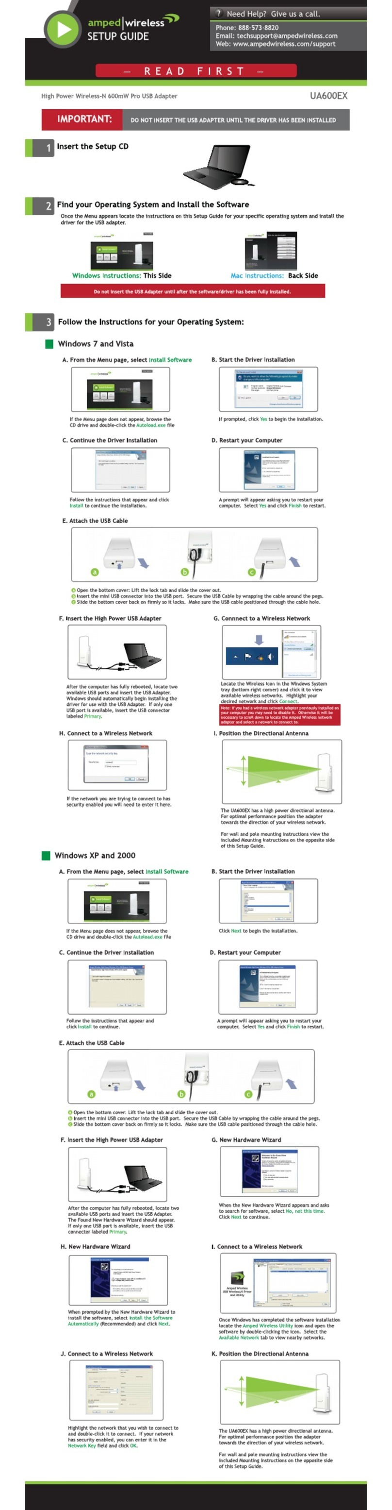 Amped Wireless UA600EX Setup guide