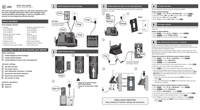 AT&T TL92273 User manual