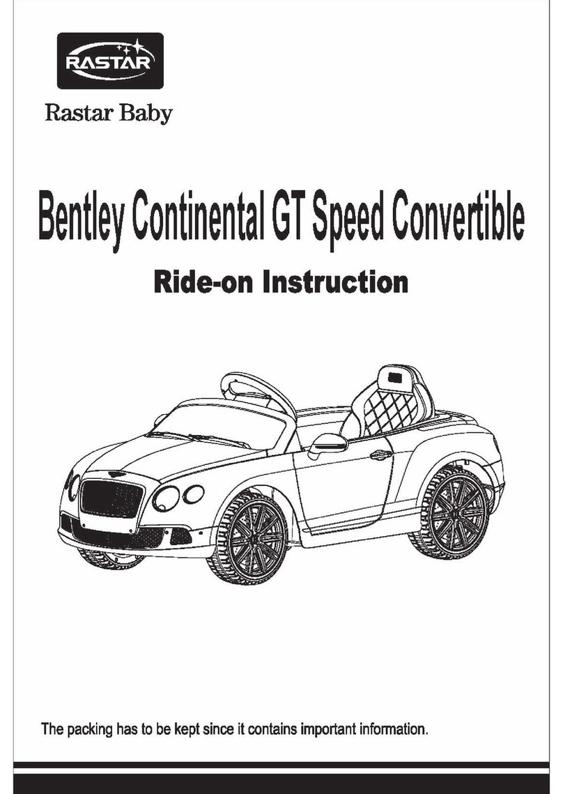 Rastar Baby Bentley Continental GT Speed Convertible Ride-on instructions