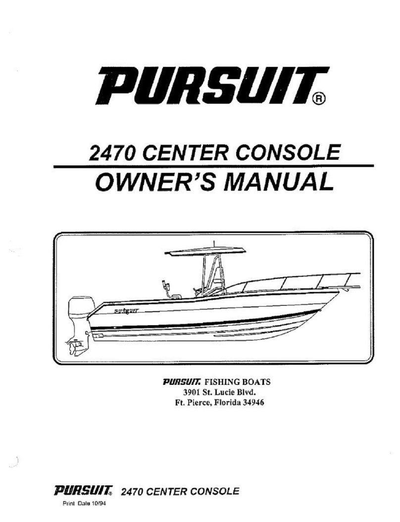 PURSUIT 1994 2470 Center Console User manual