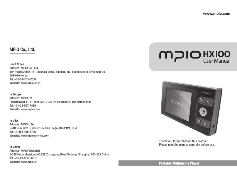 Mpio HX100 User manual