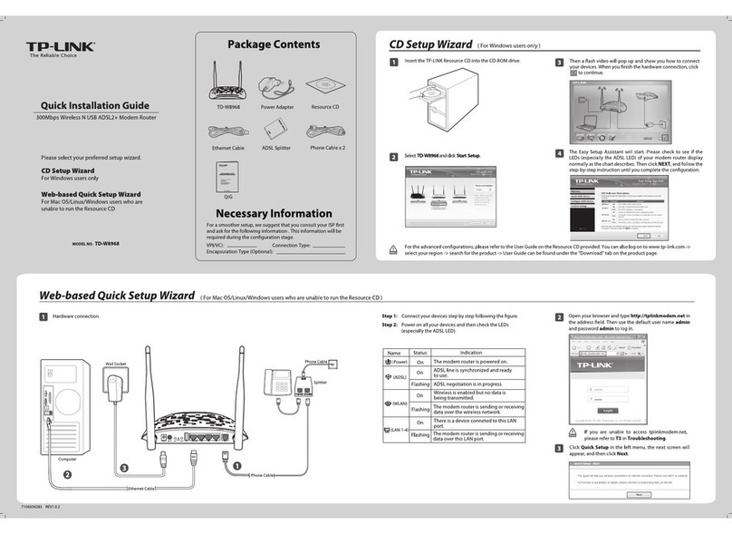 TP-Link TD-W8968 User manual