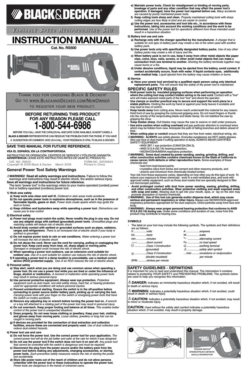 Black & Decker RS500 User manual