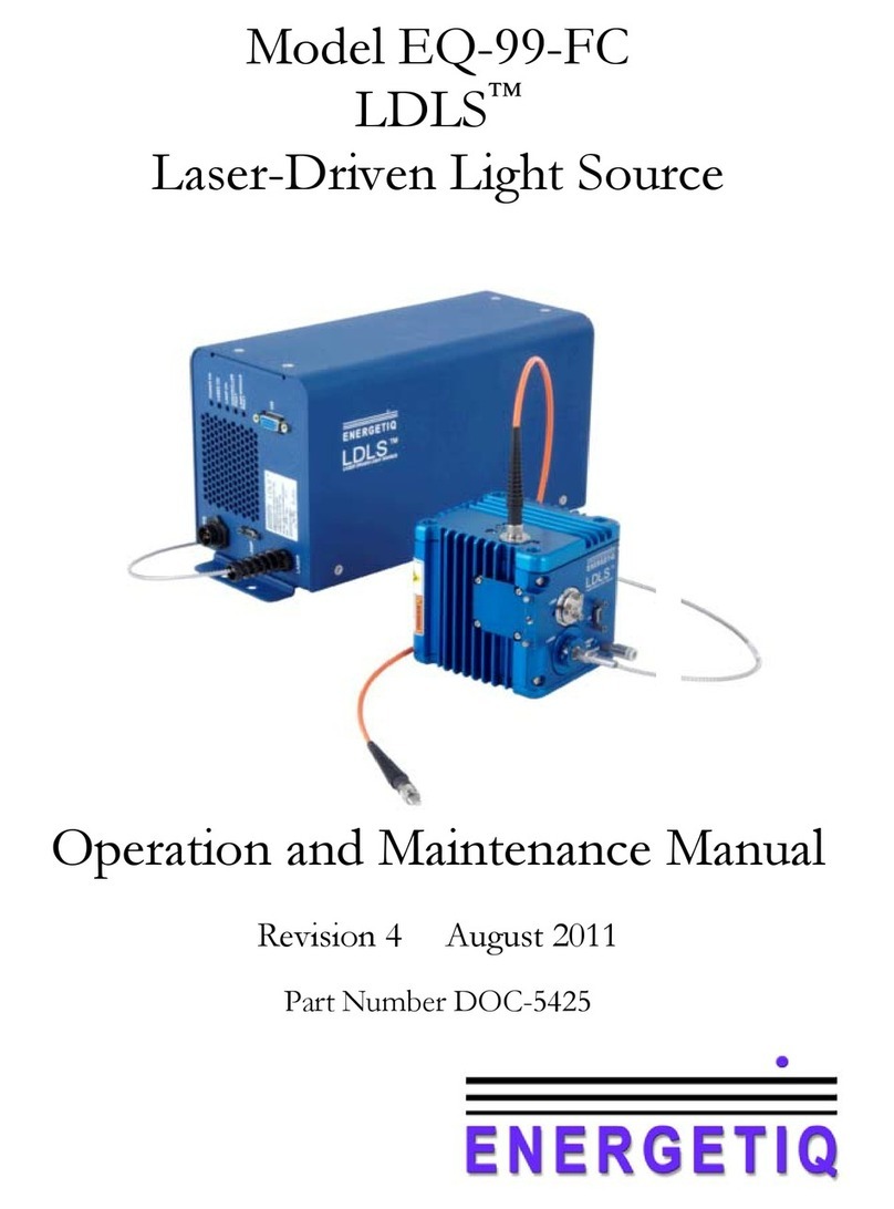 Energetiq EQ-99-FC Operation and maintenance manual