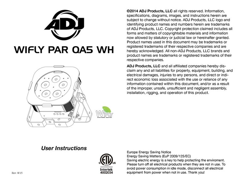 ADJ WiFly Par QA5 WH User manual