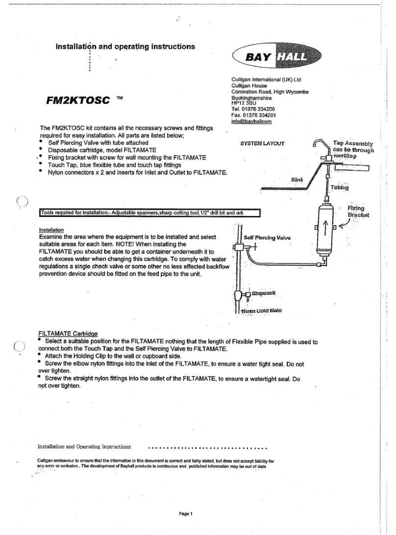 Bayhall FM2KTOSC Installation and operating instructions